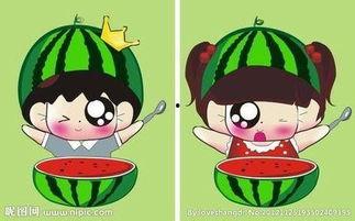 吃瓜女孩情侣图片动漫