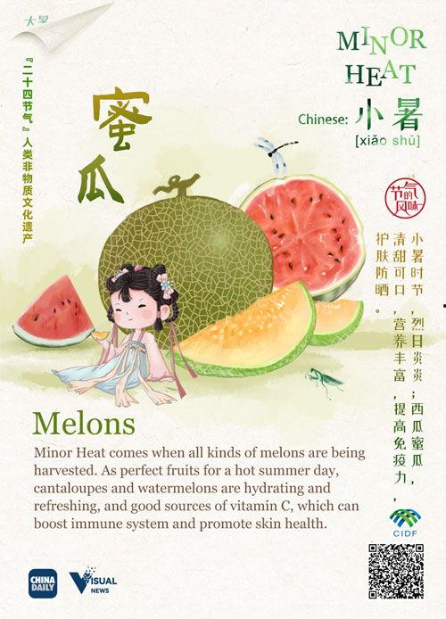 小暑吃瓜的文案,瓜果飘香，尽享清凉时光